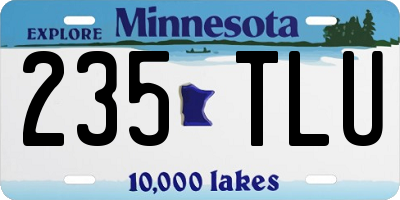 MN license plate 235TLU