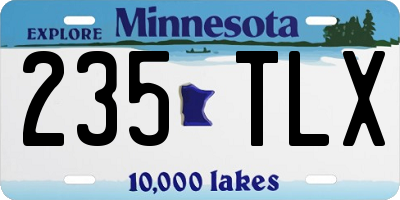 MN license plate 235TLX