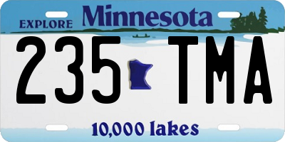 MN license plate 235TMA