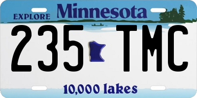 MN license plate 235TMC