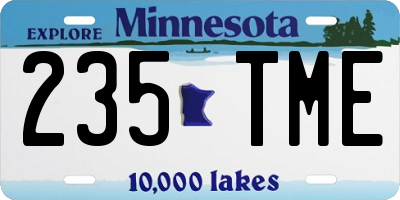 MN license plate 235TME