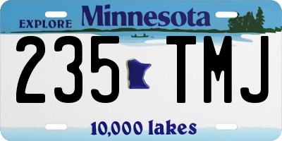 MN license plate 235TMJ