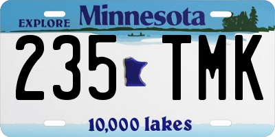 MN license plate 235TMK