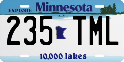 MN license plate 235TML