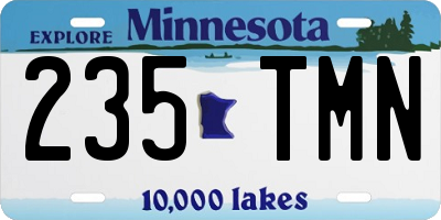 MN license plate 235TMN