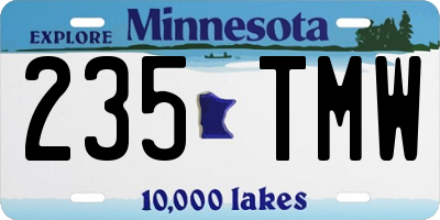 MN license plate 235TMW
