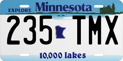 MN license plate 235TMX
