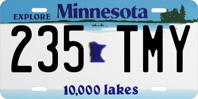MN license plate 235TMY