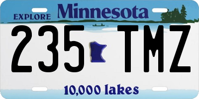 MN license plate 235TMZ