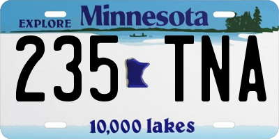 MN license plate 235TNA