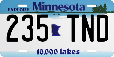 MN license plate 235TND