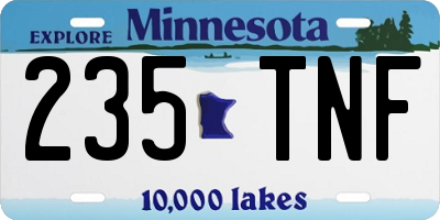MN license plate 235TNF