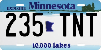 MN license plate 235TNT