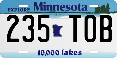 MN license plate 235TOB