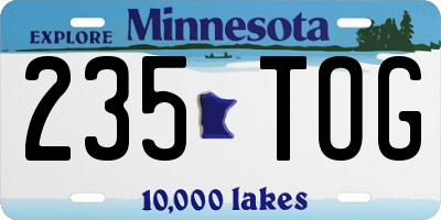 MN license plate 235TOG