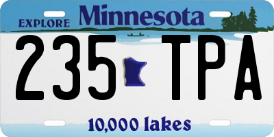 MN license plate 235TPA