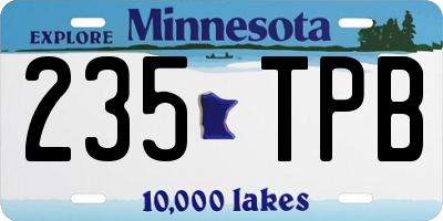 MN license plate 235TPB