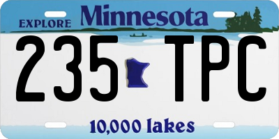 MN license plate 235TPC
