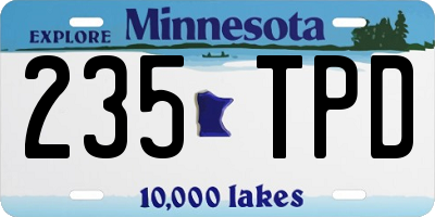 MN license plate 235TPD