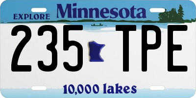MN license plate 235TPE