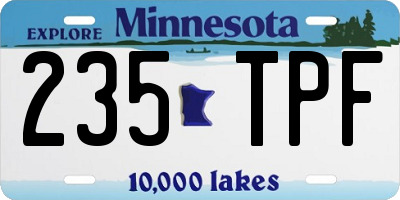 MN license plate 235TPF