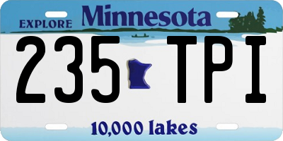 MN license plate 235TPI