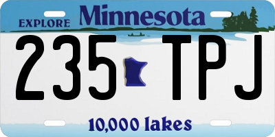 MN license plate 235TPJ