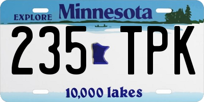 MN license plate 235TPK
