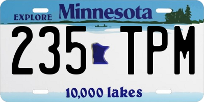 MN license plate 235TPM