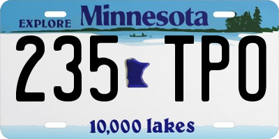 MN license plate 235TPO