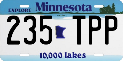 MN license plate 235TPP