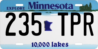 MN license plate 235TPR