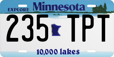 MN license plate 235TPT