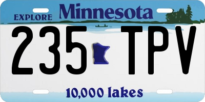 MN license plate 235TPV