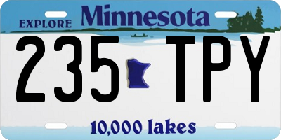 MN license plate 235TPY
