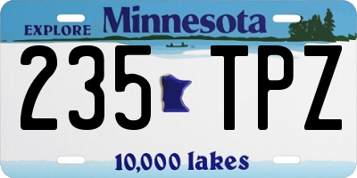 MN license plate 235TPZ
