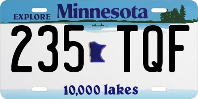 MN license plate 235TQF