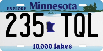 MN license plate 235TQL