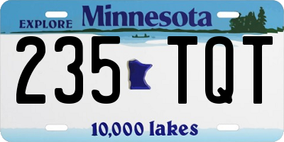 MN license plate 235TQT