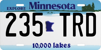 MN license plate 235TRD