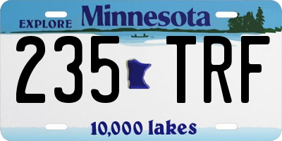MN license plate 235TRF