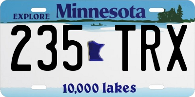 MN license plate 235TRX