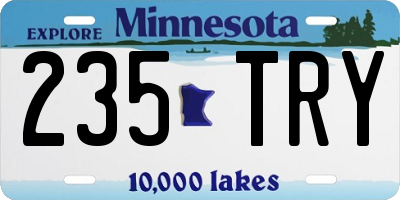 MN license plate 235TRY