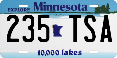 MN license plate 235TSA