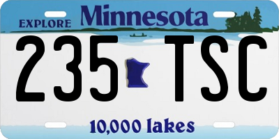 MN license plate 235TSC