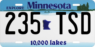 MN license plate 235TSD
