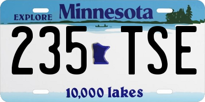 MN license plate 235TSE