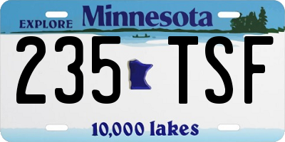 MN license plate 235TSF
