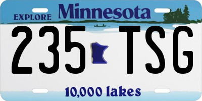 MN license plate 235TSG