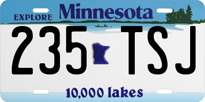 MN license plate 235TSJ